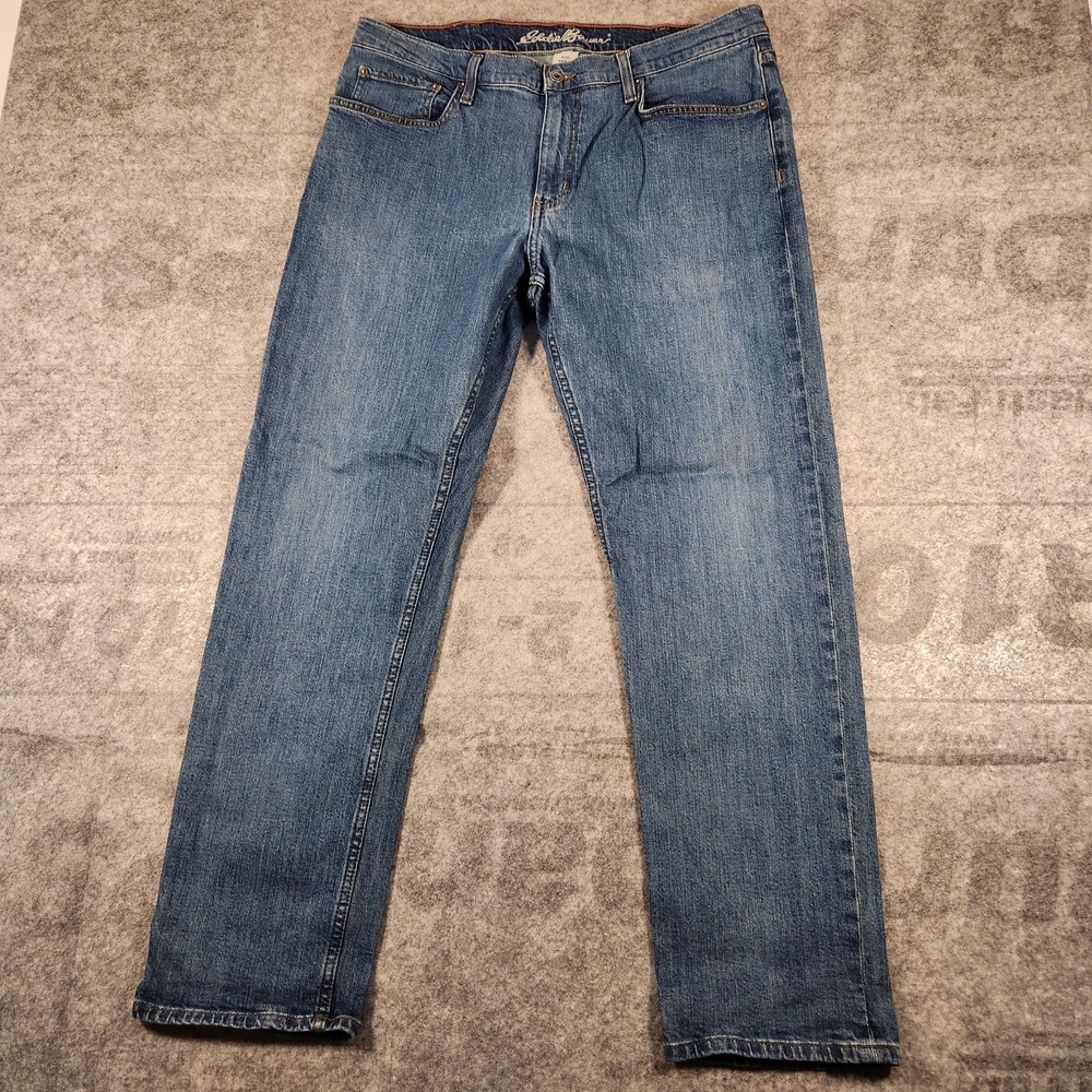 Eddie Bauer Blue Straight Leg blue Denim Jeans stretch Men's Size‎ 36x29
